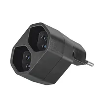STEFFEN Manta Mehrfachadapter 2xT13 drehbar 2 - Detailfarbe: Schwarz - Schalter: Nein - Steckdosenanzahl: 2 - Ausstattung: drehbar 320° - Steckdose T13 - Kinderschutz: Ja