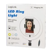 Logilink Smartphone-Ringlicht, DM 20cm, 1.8m Kabel