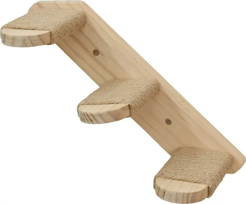 Kerbl Katzenleiter Timber 38 cm - Höhe: 38 cm - Anzahl Liegeplätze: 1 × - Detailfarbe: Hellbraun - Tierart: Katze - Produkttyp: Katzenmöbel