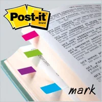 Post-It Flags, Bright Colors, 1/2 in Wide, 35/Dispenser, 4 Dispensers/Pack self adhesive flags 35 sheets