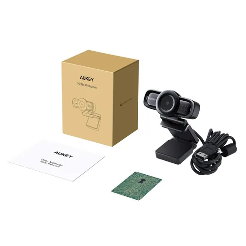 Aukey PC-LM3 Stream Series Autofocus Full HD Webcam with 1/3""-CMOS Sensor black
