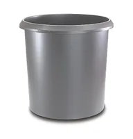 Läufer Papierkorb 18 l, Grau - Fassungsvermögen: 18 l - Höhe: 30 cm - Anzahl Behälter: 1 - Material: Kunststoff - Detailfarbe: Grau - Form: Rund