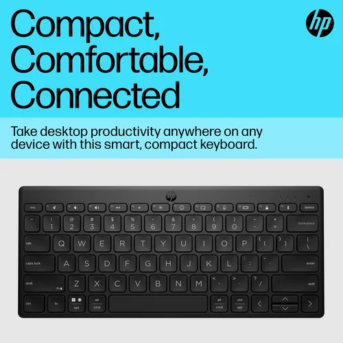 HP 350 BLK Compact Multi-Device Keyboard tastiera Casa Bluetooth Nero