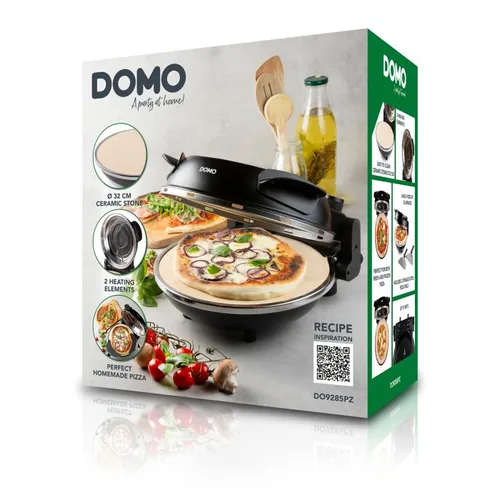 Domo DO9285PZ pizza maker/oven 1 pizza(s) 1200 W Black