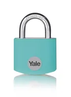 Yale Vorhängeschloss YE3B 38/19 Türkis Aluminium/Stahl - Schlossart: Vorhangschloss - Set: Nein - Aussenanwendung: Nein