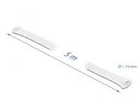 Delock Kabelschlauch dehnbar, 5m x 19 mm Weiss - Detailfarbe: Weiss - Breite: 19 mm - Länge: 5 m - Produkttyp: Kabelschlauch - Ausstattung Kabelmanagement: Zuschneidbar - Wiederverwendbar - Elastisch - Verpackungseinheit: 1 Stück