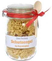 Trendcompany Pasta Schutzengel - Nährwertangabe pro: 100 g - Energiegehalt (in kj): 1450 KJ - Energiegehalt (in kcal): 342 Kcal - Fett: 1.5 g - Davon gesättigte Fettsäuren: 0.4 g - Kohlenhydrate: 68 g
