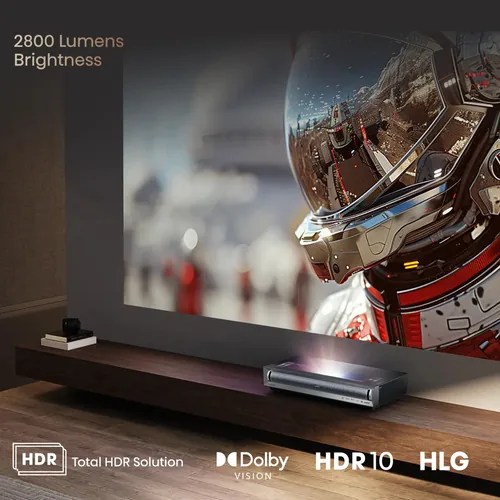 Hisense PX3 projecteur TV Projecteur à focale ultra courte 2800 ANSI lumens UHD 4K (3840x2160) Noir, Gris foncé