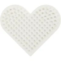 Creativ Company Bügelperlen Platten Nabbi Herz Weiss - Produkttyp: Steckplatten Medium - Detailfarbe: Weiss - Set: Nein