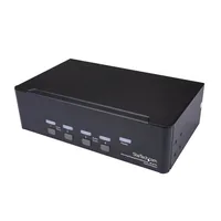 STARTECH.COM 4 Port Dual DisplayPort KVM Switch - DisplayPort 1.2 KVM - 4K 60Hz - DisplayPort Switch - USB KVM Switch