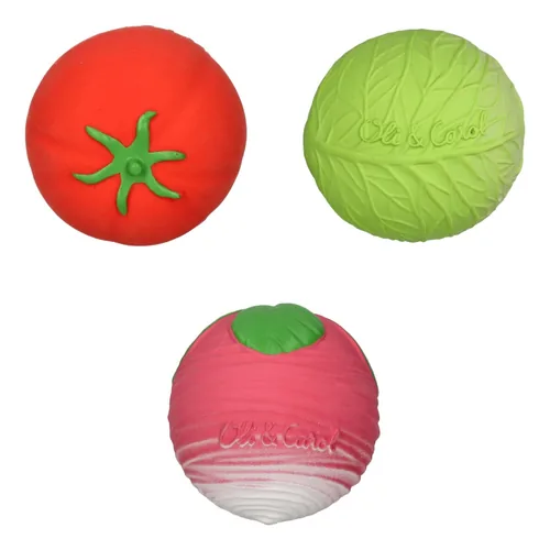 Oli&Carol Veggie Salad Baby Sensory Balls teether