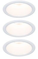 Paulmann Einbauleuchte LED Cole Coin 3er-Set Weiss - Leuchten Kategorie: Einbauleuchte - Betriebsart: Netzbetrieb - Lampensockel: LED fest verbaut - Farbtemperatur Kelvin: 2700 K - Gesamtleistung: 18 W - Farbwiedergabeindex CRI: 80