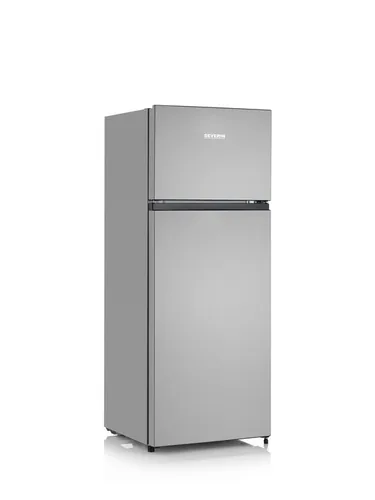 Severin Kühlschrank DT 8761 Silber, Rechts, Wechselbar - Energieeffizienzklasse: E - Bauart: Freistehend - Einbaunormen: Keine - Nutzinhalt Kühlen: 165 l - Nutzinhalt Gefrieren: 41 l - Breite: 55 cm