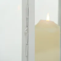 Boltze Laterne Arana lanterna Candela Trasparente, Bianco