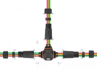 Delock Verbindungsmuffe IP68, T-Stück, 5 Pin, 4.5 - 7.5 mm schwarz - Breite: 25 mm - Länge: 114 mm - Tiefe: 25 mm - Schutzklasse: IP68 - Montage: Aufputz - E-Nr.: 999999999