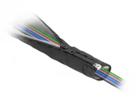 EMV Abschirmgeflechtschlauch mit Reißverschluss hitzebeständig 1 m x 30 mm schwarz