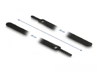 Delock Klettkabelbinder Schwarz 300 mm x 12 mm, 10 Stück - Breite: 12 mm - Länge: 300 mm - Produkttyp: Klettkabelbinder - Ausstattung Kabelmanagement: Wiederverwendbar - Haftend - Verpackungseinheit: 10 Stück - Material: Kunststoff