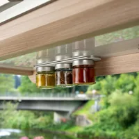 Silwy Feinkost-Magnetgläser-Set, 0.125 l, Transparent/Weiss - Produkttyp: Outdoor-Vorratsdose - Materialtyp: Glas - Material: Metall - Detailfarbe: Transparent - Weiss - Set: Ja - Verpackungseinheit: 1 Stück