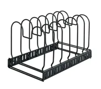 Wenko Deckel- und Pfannenhalter Für 6 Pfannen Schwarz - Detailfarbe: Schwarz - Spülmaschinenfest: Nein - Material: Metall