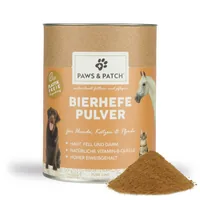Paws & Patch Hunde-Nahrungsergänzung Bierhefe Pulver 250 g - Nahrungsergänzungstyp: Pulver - Tierbedürfnis: Haut & Fell - Stoffwechsel - Verdauung - Magen & Darm - Nachhaltigkeit: Nicht angegeben - Produkttyp: Ergänzungsfutter - Tierart: Hund - Katze - Pf