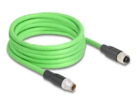 Delock M12 Kabel X-kodiert 8 Pin Stecker zu Buchse PUR (TPU) 1 m