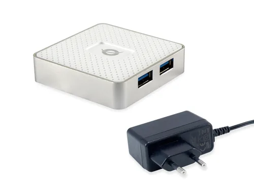 CONCEPTRONIC 4-Port Hub USB Micro-B->4xA3.0 m.Netz. ws