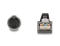 DELOCK M12 Kabel A-kodiert 8 Pin St. zu RJ45 St. PURTPU 1m