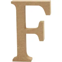 Creativ Company Holzbuchstabe F 1 Stück - Breite: 2 cm - Höhe: 13 cm - Länge: 13 cm - Anzahl Stück: 1 Stück - Holzherkunft: China - Holzhandelsname: Mischholz/MDF