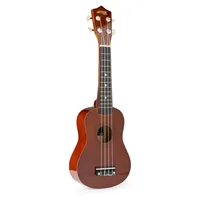 MAX Ukulele UKEY Set Soprano Dunkel Natur 21 Zoll