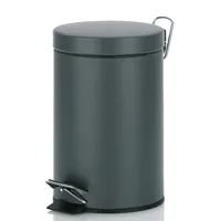 Kela Kosmetikeimer Monaco 3 l, Dunkelgrau - Fassungsvermögen: 3 l - Höhe: 26 cm - Anzahl Behälter: 1 - Detailfarbe: Dunkelgrau - Form: Rund - Material: Metall