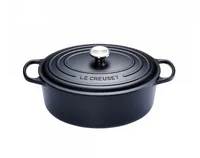 Le Creuset Signature Gusseisen- Braeter oval 27cm mattschwarz