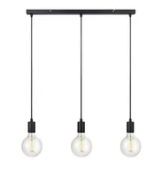 Markslöjd Pendelleuchte SKY 3L linear Schwarz - Betriebsart: Netzbetrieb - Lampensockel: E27 - Farbtemperatur Kelvin: Je nach Leuchtmittel - Gesamtleistung: 180 W - Farbwiedergabeindex CRI: 0 - Dimmbar: dimmbar
