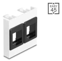 DELOCK Easy 45 Modul 2x Keystone Halterungen 45x45 mm wssw