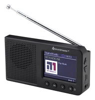soundmaster DAB+ Radio DAB175SW Schwarz - Radio Tuner: DAB+ - Stromversorgung: Akkubetrieb - Detailfarbe: Schwarz - Ausstattung: Display - Weckfunktion - Schlummerfunktion - Senderspeicher - Typ: Portabler Radio