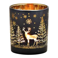 G. Wurm 10032917 lantern Candle Black, Gold
