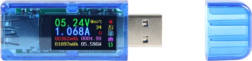 jOY-iT USB 3.0 Messgerät Volt / Amperemeter - Funktionen: Spannungsmessung - Strommessung - Typ: USB Multimeter - Anwendungsbereich: Elektrotechnik