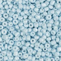 Creativ Company Rocailles-Perlen Glasperlen Hellblau - Packungsgrösse: 1 Stück - Perlenart: Rocailles - Detailfarbe: Himmelblau - Durchmesser: 3 mm