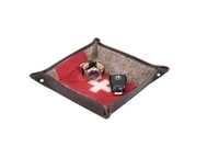 Eskimo Hosentaschendepot Army Braun/Rot - Breite: 18 cm - Höhe: 4 cm - Tiefe: 18 cm - Material: Wolle - Polyacryl - Leder - Detailfarbe: Nature