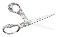 Fiskars Schere Arabia Weiss, 21 cm - Bedienungsseite: Universal - Klingenmaterial: Edelstahl - Detailfarbe: Mehrfarbig - Weiss - Anwender: Erwachsene - Länge: 21 cm