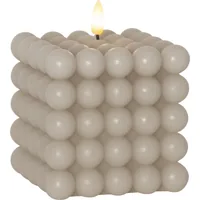 Star Trading LED-Kerze Pillar Flamme Dot, 10 x 12.5 cm, Beige - Betriebsart: Batteriebetrieb - Fernbedienung: Nein - Aussenanwendung: Nein - Höhe: 12.5 cm - Timerfunktion: Ja - Set: Nein