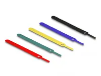 Delock Klettkabelbinder Mehrfarbig 150 mm x 12 mm, 10 Stück - Breite: 12 mm - Länge: 150 mm - Produkttyp: Klettkabelbinder - Ausstattung Kabelmanagement: Wiederverwendbar - Haftend - Verpackungseinheit: 10 Stück - Material: Kunststoff