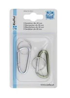 Robert Rieffel Schlüsselkarabiner 50 mm, 2 Stück, assortiert - Motiv: Ohne Motiv - Detailfarbe: Assortiert