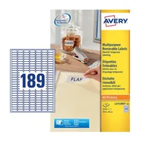 Avery White Removable Mini Labels