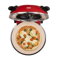 Domo Pizzaofen DO9284PZ - Anzahl Personen: 1 - Detailfarbe: Rot - Leistung: 1200 W - Produkttyp: Pizzamaker