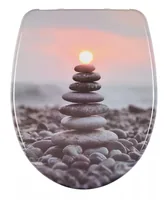 diaqua® Toilettensitz Zen Rock Duroplast - Breite: 37.5 cm - Länge: 46 cm - Detailfarbe: Mehrfarbig