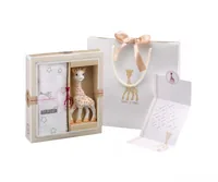 Sophie la girafe Geschenkset Spielfigur und Mulltuch - Material: Kautschuk - Baumwolle - Detailfarbe: Mehrfarbig