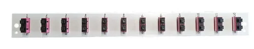 EFB Bestckte Frontblende mit 12 x SC Duplex Kupplung OM4 vertikal, schwarz