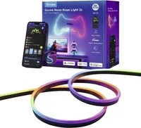 Govee LED Stripe Neon, Schwarz, 4 m, RGBIC, Matter - Protokoll: Bluetooth - Matter - WLAN - Lampensockel: LED fest verbaut - Smart Home: Kompatibel - Inklusive Netzteil: Ja - Dimmbar: dimmbar - Set: Ja