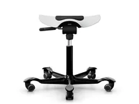 HÅG Bürostuhl Capisco Puls 8001 Weiss - Produkttyp: Hocker - Material Bezug: Polyester - Armlehnen: Nein - Material Fuss: Aluminium - Rückenart: Ohne Rücken - Rollenart: Universalrollen