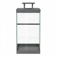 Blomus Laterne Finca 47 cm, Grau - Höhe: 47 cm - Detailfarbe: Grau - Detailmaterial: Glas - Stahl - Grundmaterial: Glas - Metall